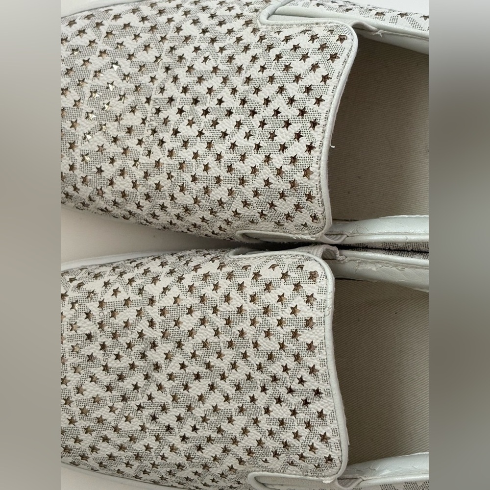 Michael Kors Women's Gold and White Slip-On Sneakers in size 8 - Picture 13 of 16